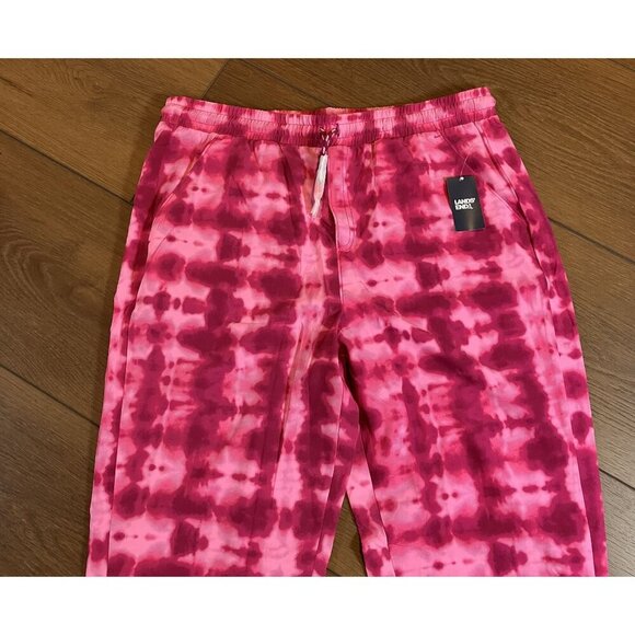 Lands' End NWT Kids Dark Berry Tie Dye Lightweight Joggers Bottoms Pants Size XL - Picture 2 of 9
